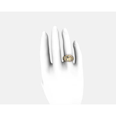 Verona Wide Dome Diamond Band